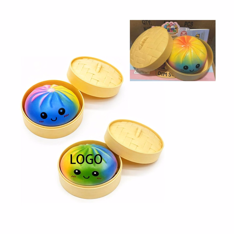 6" Glitter Baozi Squeeze Toy