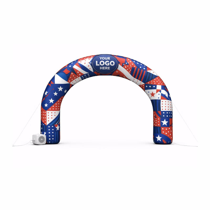 15' Cold Air Arch Round Digital Logo