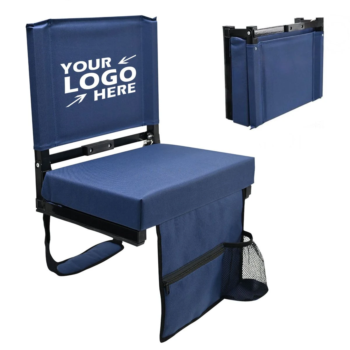 Portable Stadium Chair with Adjustable Back Support & Pocket 1