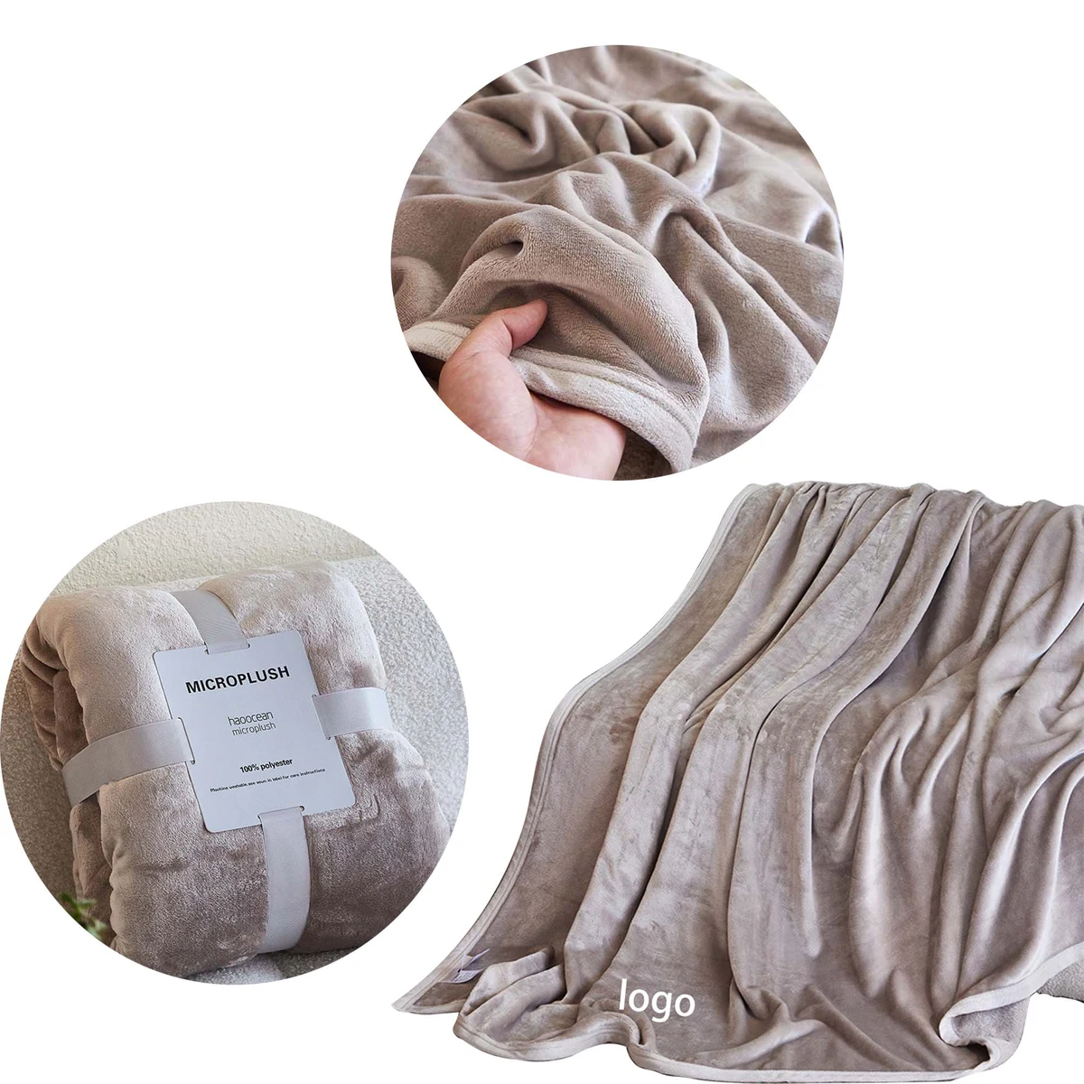 European Style Solid Color Flannel Blanket 1