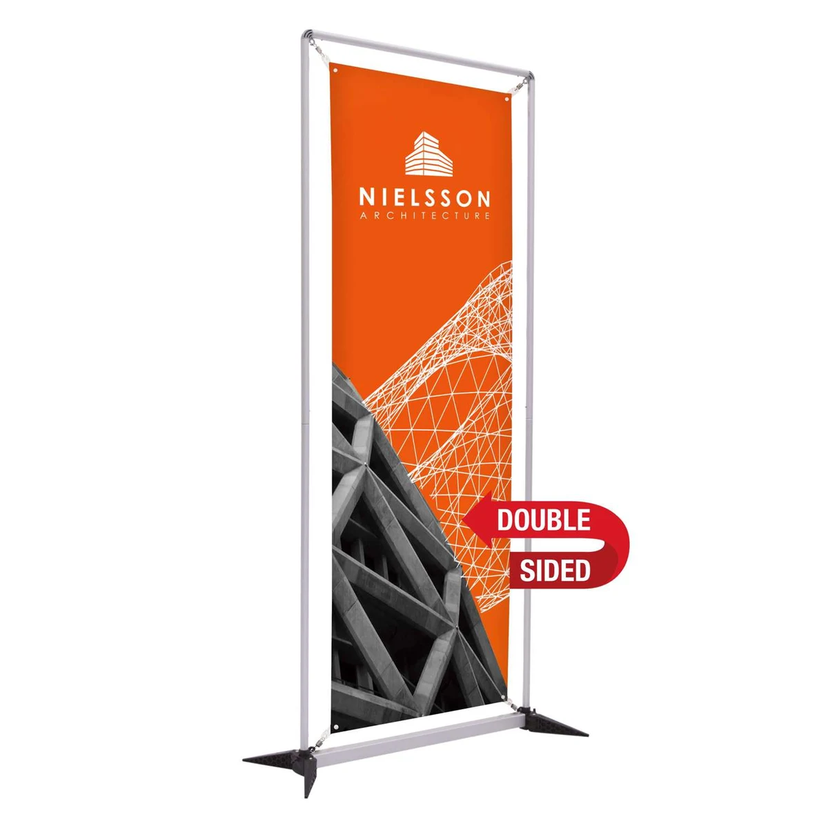 3' FrameWorx Banner Display Kit (Double-Sided, 13 oz. Smooth Vinyl) 1