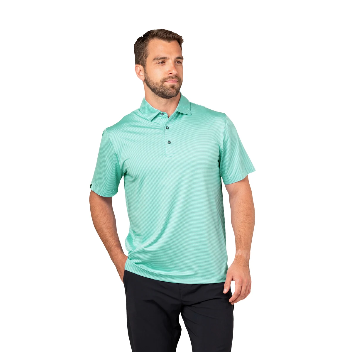 Storm Creek Men's Optimist II Microstripe Short Sleeve Polo 1
