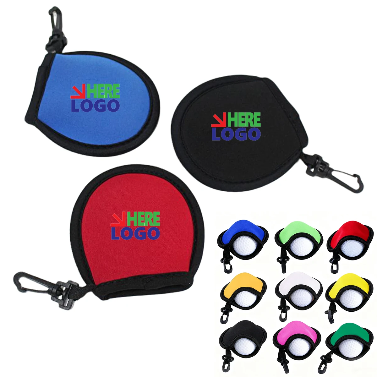 Multi-Color Portable Golf Ball Protective Cover (Ball Cleaning Bag) 1