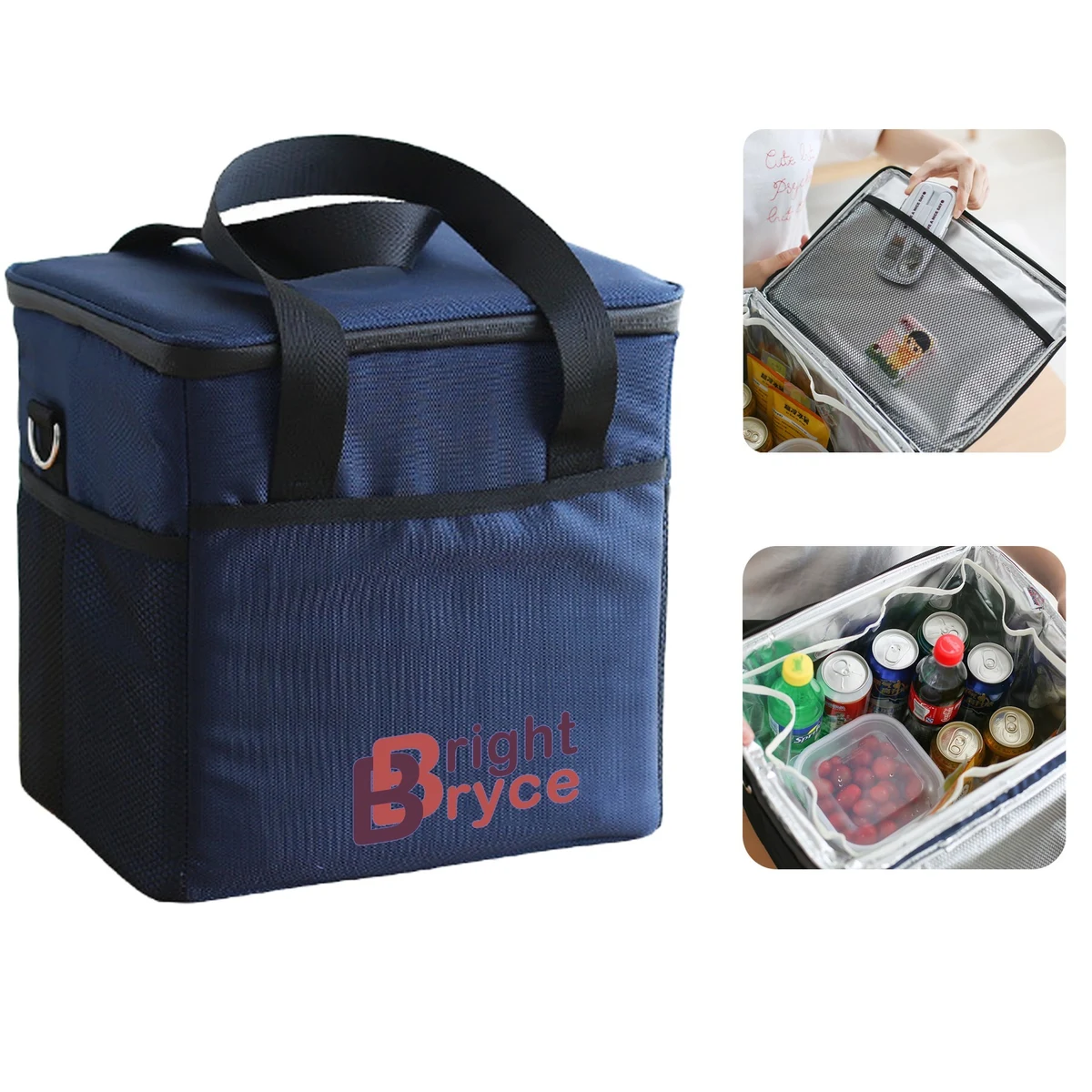 Oxford Fabric Insulated Grocery Bag Lunch Tote Bag 1