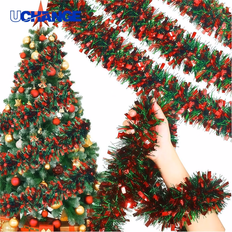 Holiday Tinsel Garland Decorative Ornament