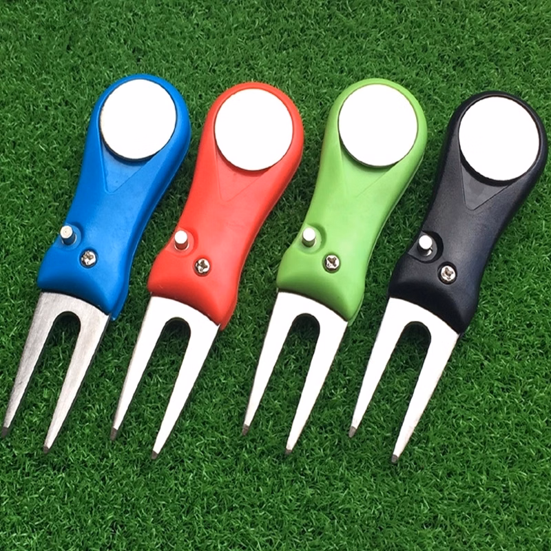 Foldable Repair Tool Magnetic Ball Marker Golf Pitch