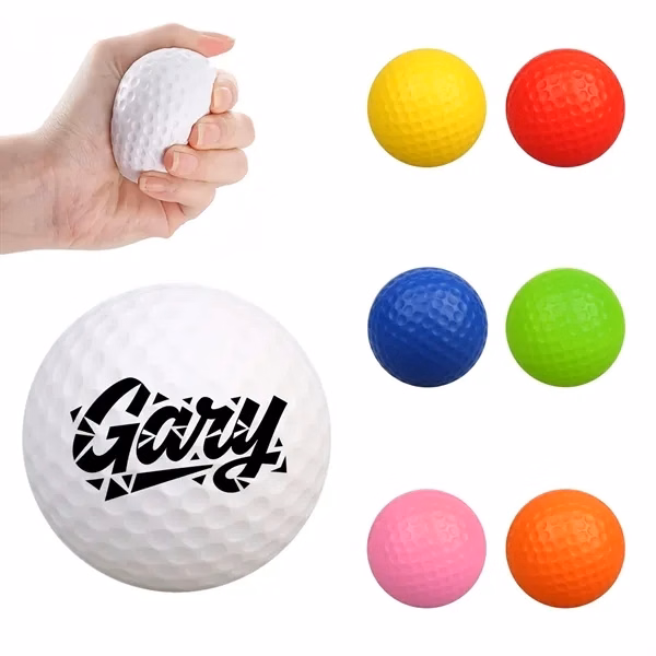 Custom 1.65 inch Golf Ball Stress Relief Squeeze Toy — Corporate Giveaway for Golf Enthusiasts