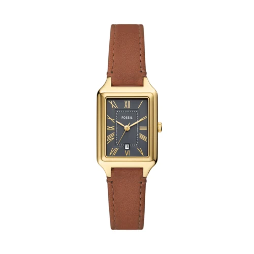 Fossil Women's Raquel Three-Hand Date Medium Brown Leather Watch 1