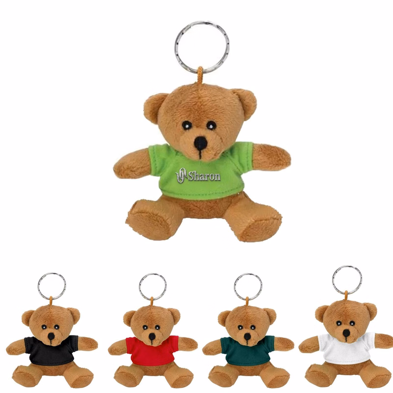 Animal doll pendant cute dress bear keychain