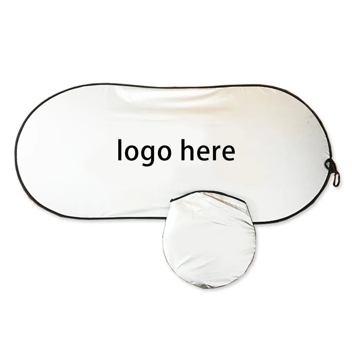 Foldable Single Panel Car Windshield Sun Shade in Pouch 1