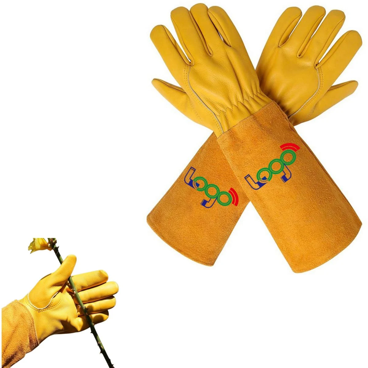Genuine Leather Yard Work Gloves 1