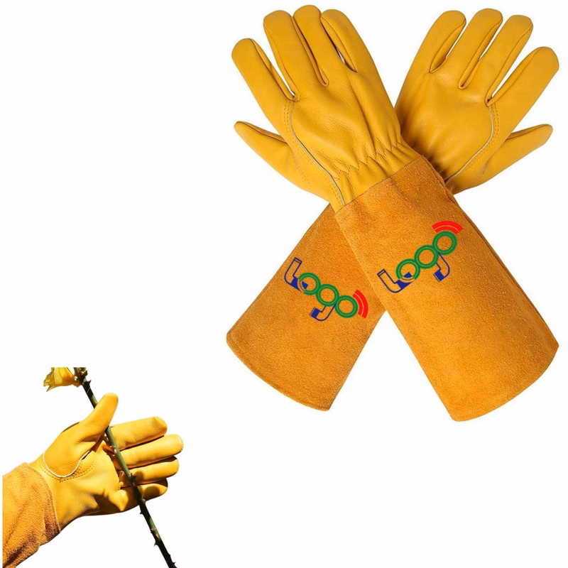 Genuine Leather Yard Work Gloves