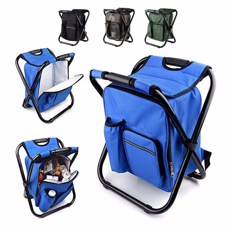 3 In 1 Folding Camping Backpack Chair Fishing Cooler Bag Chair