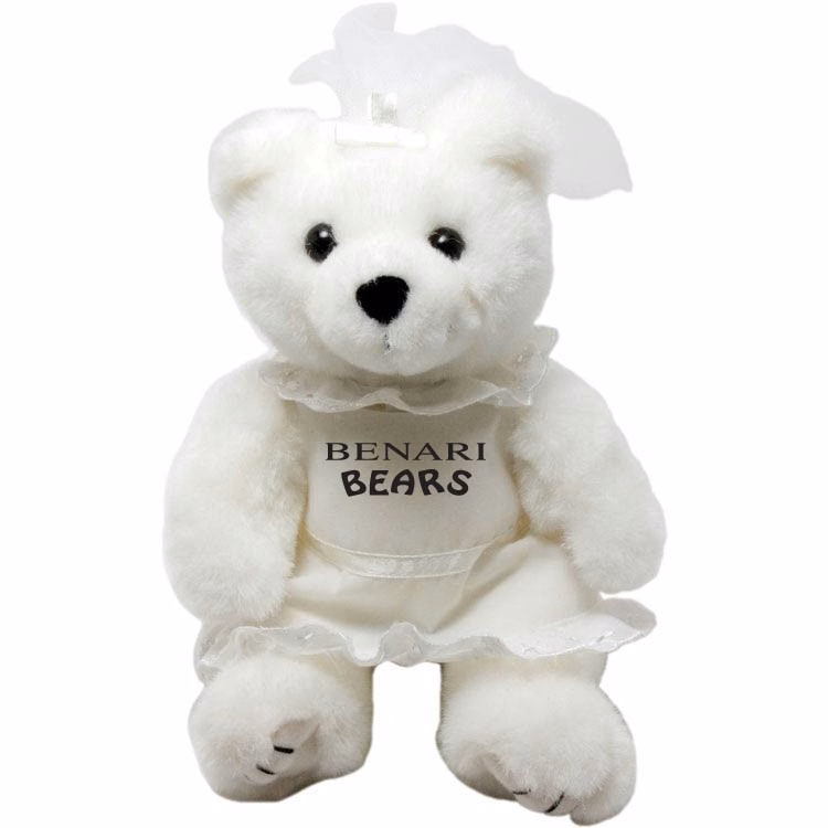 8" Bride Bear with one color imprint