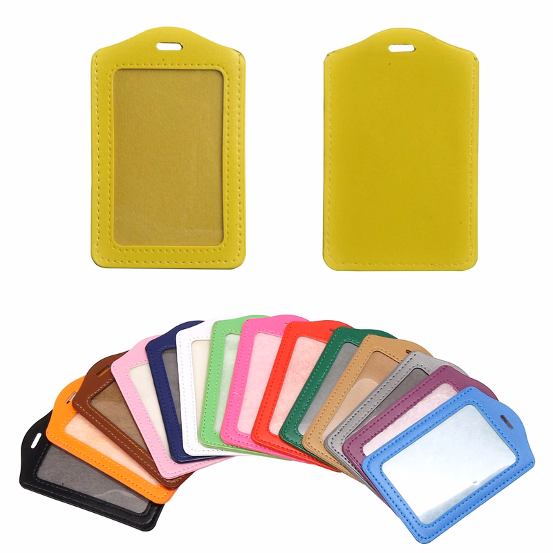 Vetical PU Leather Card Holder