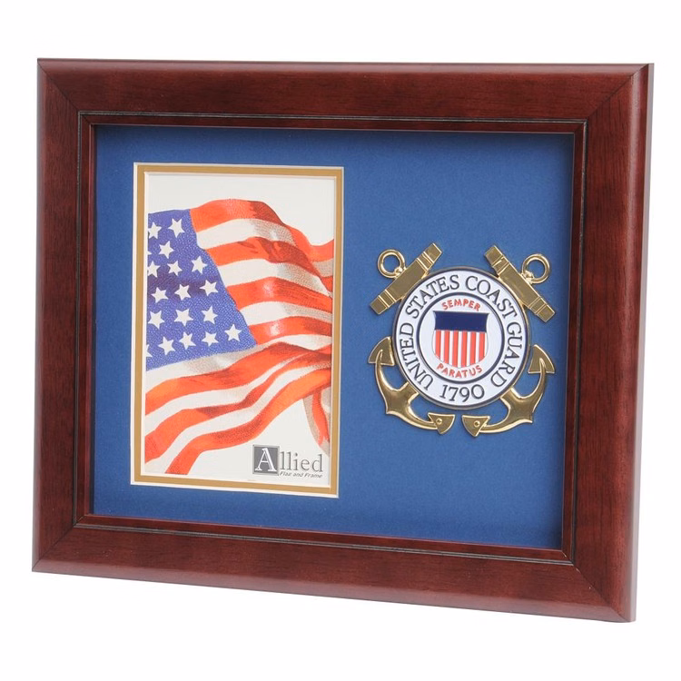 U.S. Coast Guard Medallion 4-Inch by 6-Inch Portrait Picture Frame