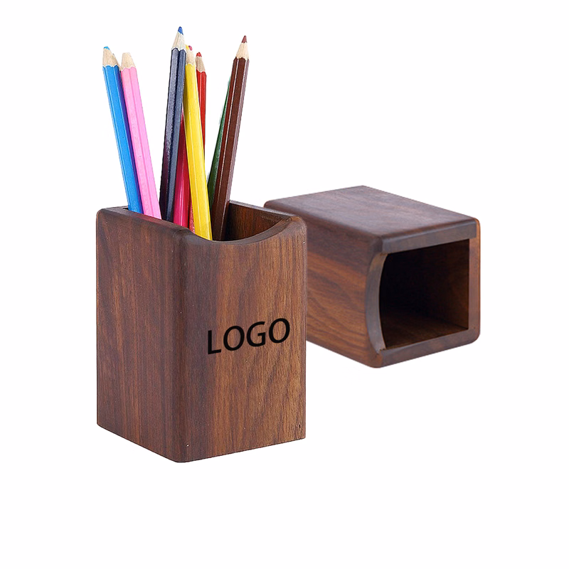 Walnut Pen Holder Cup for Desk