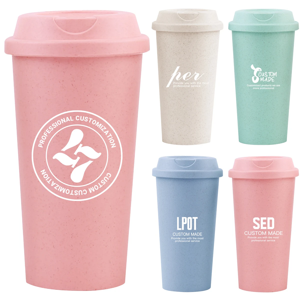 16oz Wheat Straw Coffee Cup 1