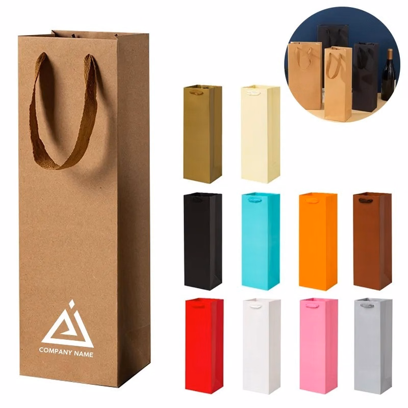Luxury Wine Bottle Packaging Paper Gift Bag