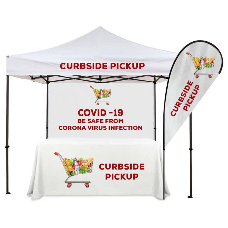 Curbside Pickup/ Take Away Service Tent Kit - Curbside Pickup White outdoor tent 1