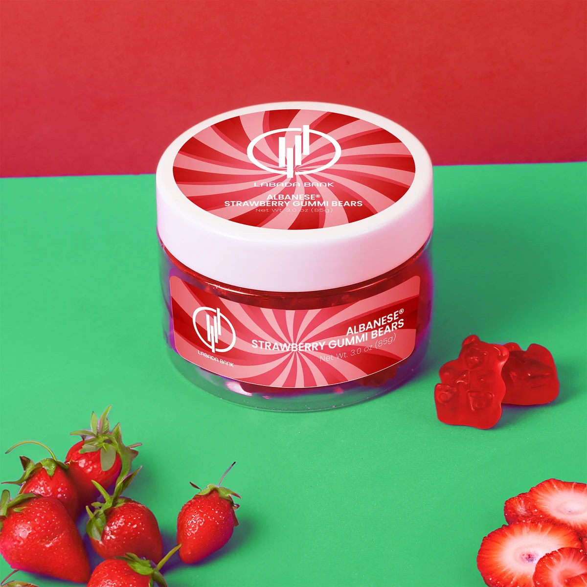 Albanese® Strawberry Gummi Bears: Small Jar 1