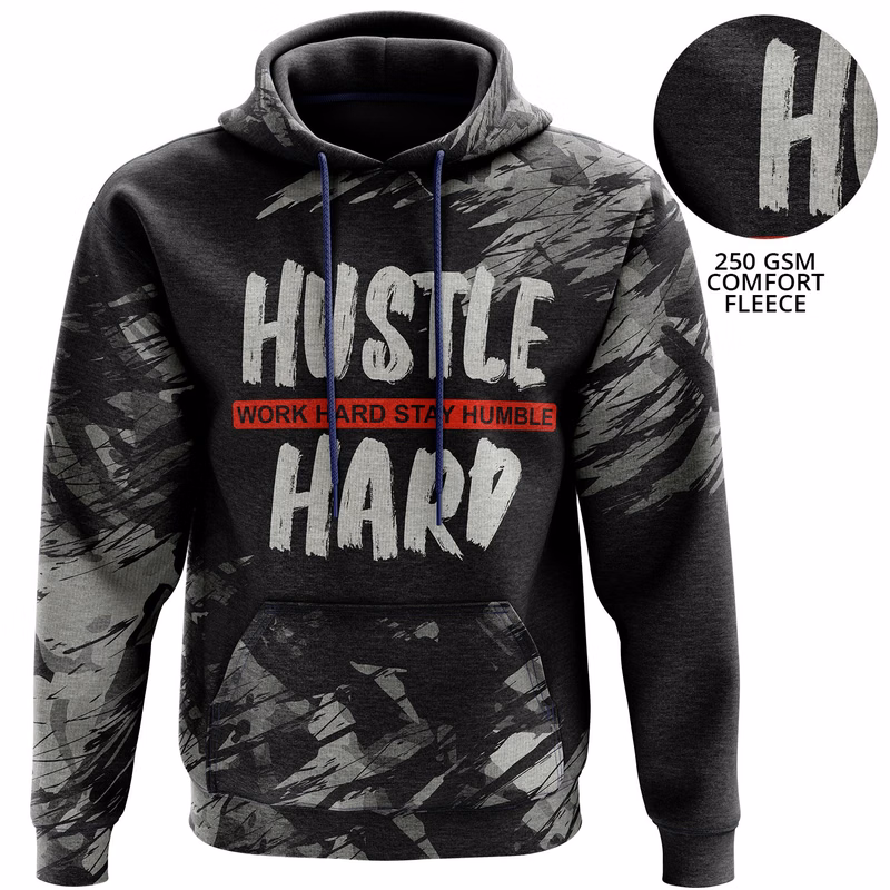 Unisex 250 GSM Comfort Fleece Sublimation Pullover Hoodies with Kangaroo pocket