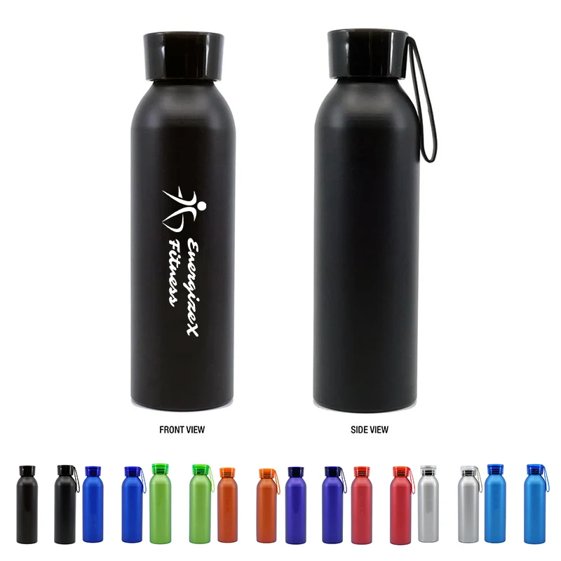 20 oz. Aluminum Bottle with Silicone Carrying Strap 1