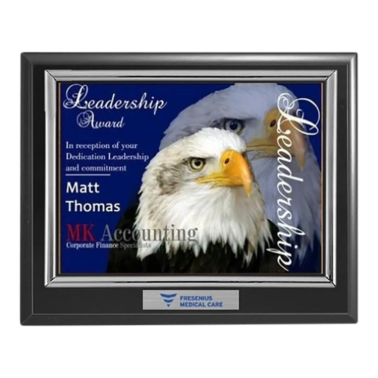 Slide In Certificate Holder with Logo-Wood 1