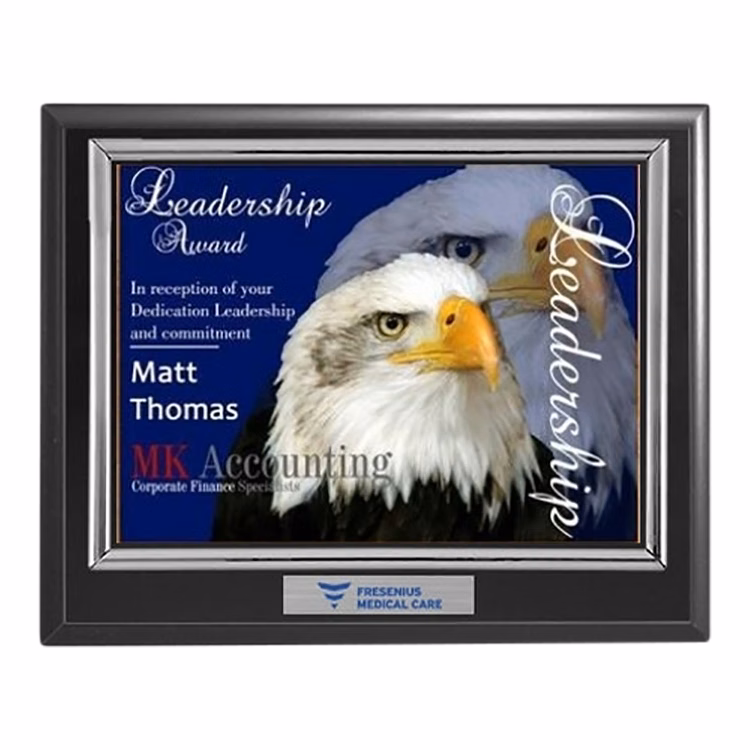 Slide In Certificate Holder with Logo-Wood