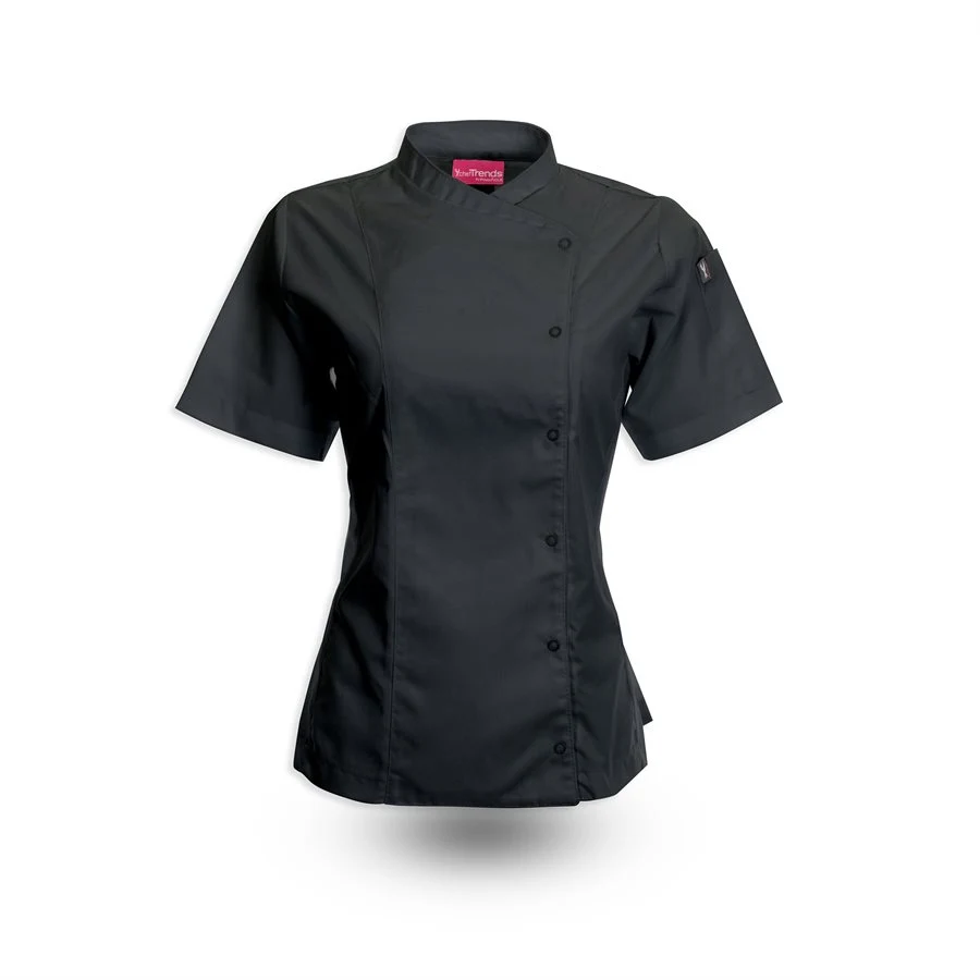 Crossover Collar Womens Mesh Chef Coat 1