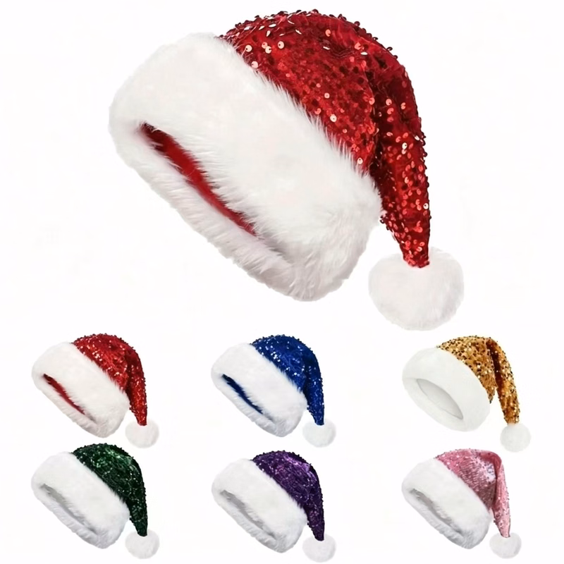 Sequin Christmas Santa Hat