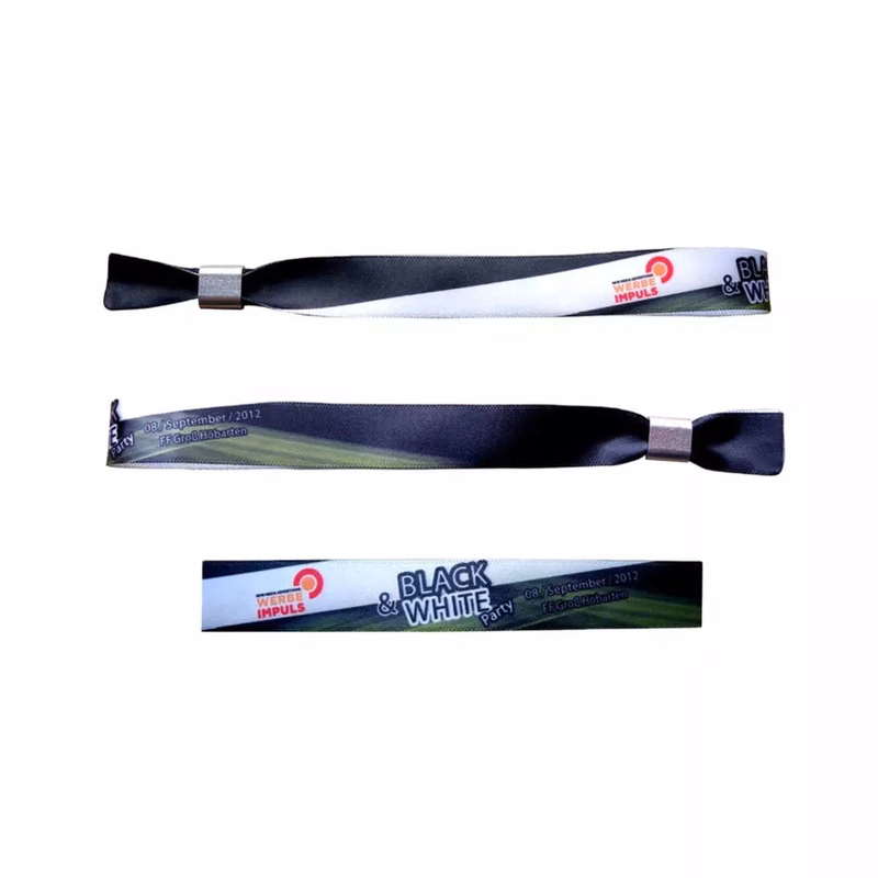 1/2" Sublimated Two-way Aluminum Lock Reusable Event Wristbands