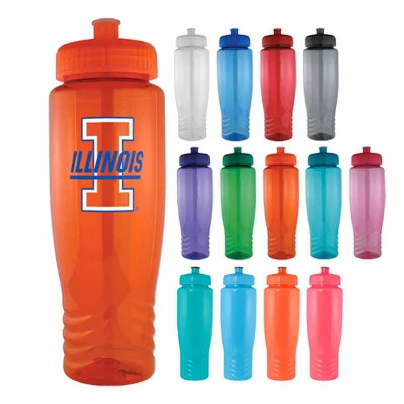 Sports Bottle - 28 Oz Plastic Fitness Water Bike Bottle