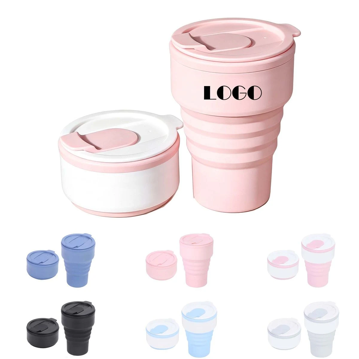 16 oz Foldable Silicone Water Cup for Outdoor Travel 1