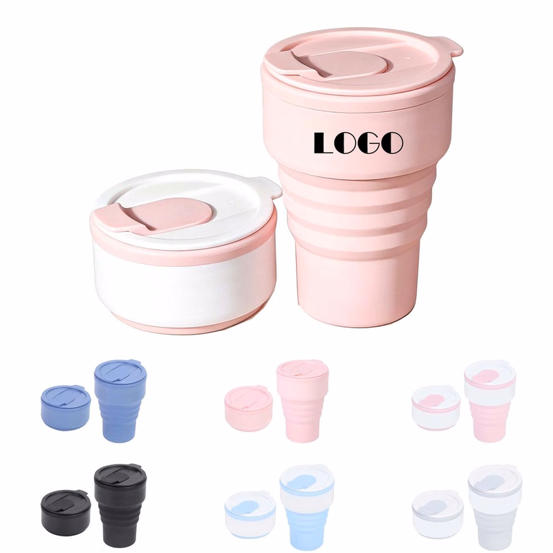 16 oz Foldable Silicone Water Cup for Outdoor Travel
