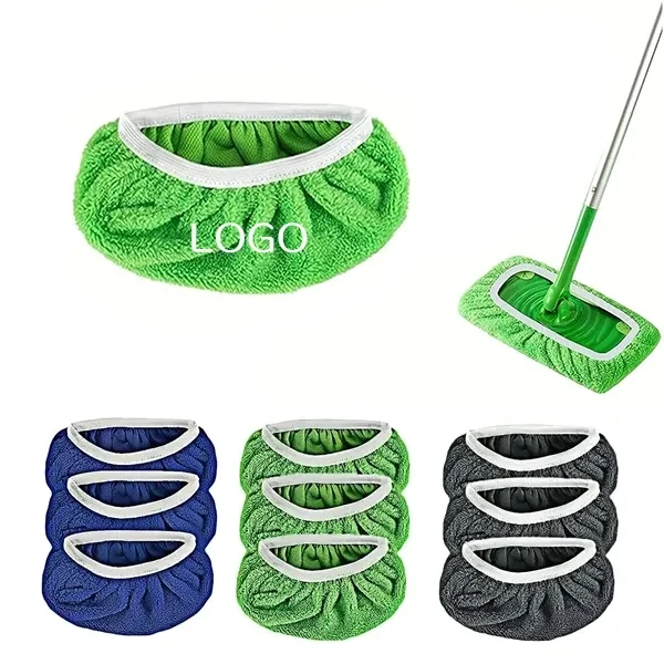 Coral Fleece Mop Pads with Reusable Cleaning Cloths 1