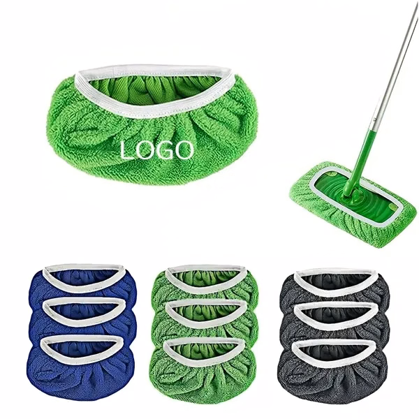 Coral Fleece Mop Pads with Reusable Cleaning Cloths