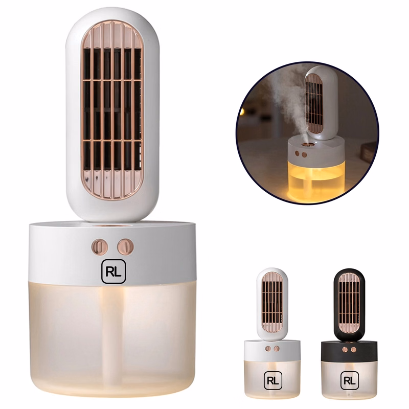 2 In 1 Bladeless Fan Humidifier Night Light