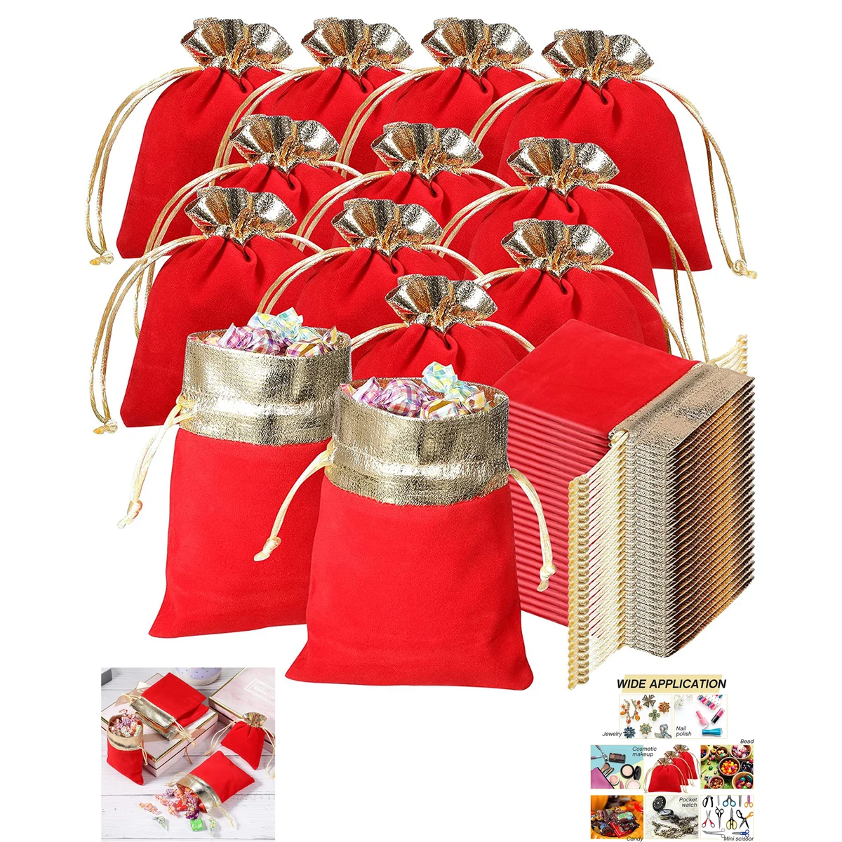 Velvet Jewelry Bag with Drawstring 1