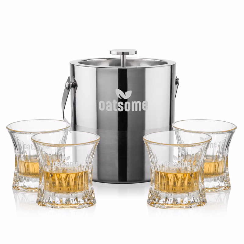 Catania Ice Bucket & Langstaff On-the-Rocks Set