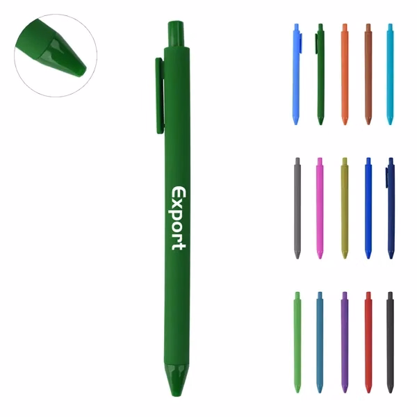 Custom 0.5mm Fine Point Retractable Gel Pen with Black Ink — Professional Writing