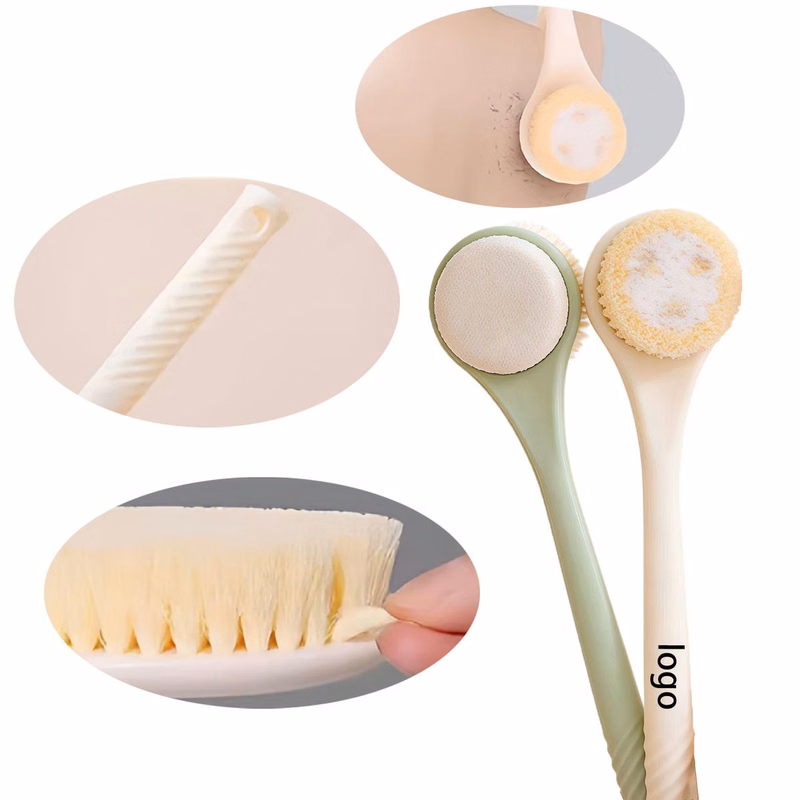 Double Sided Long Handled Bath Scrubber
