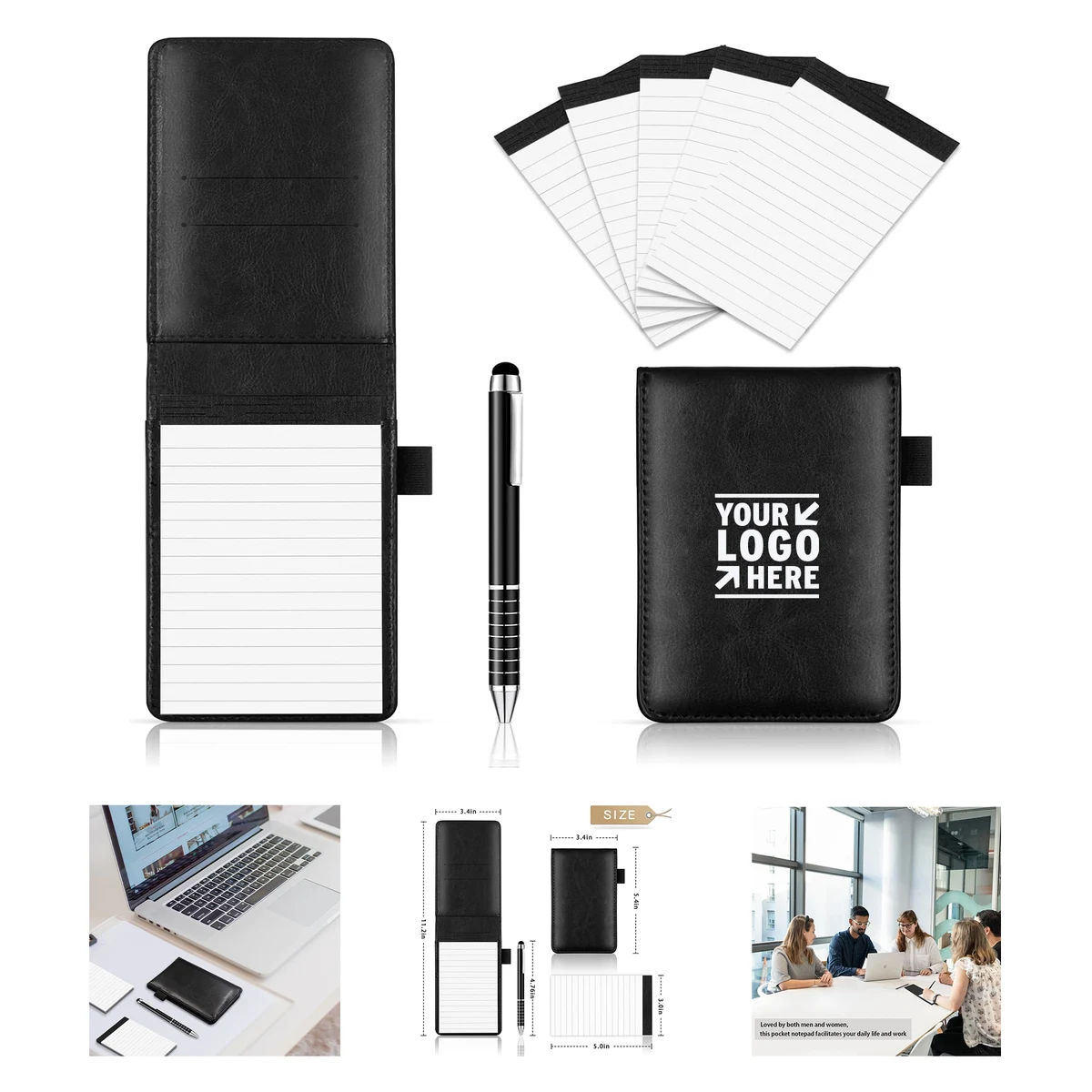 3" x 5" Pocket Notebook with Pen 1