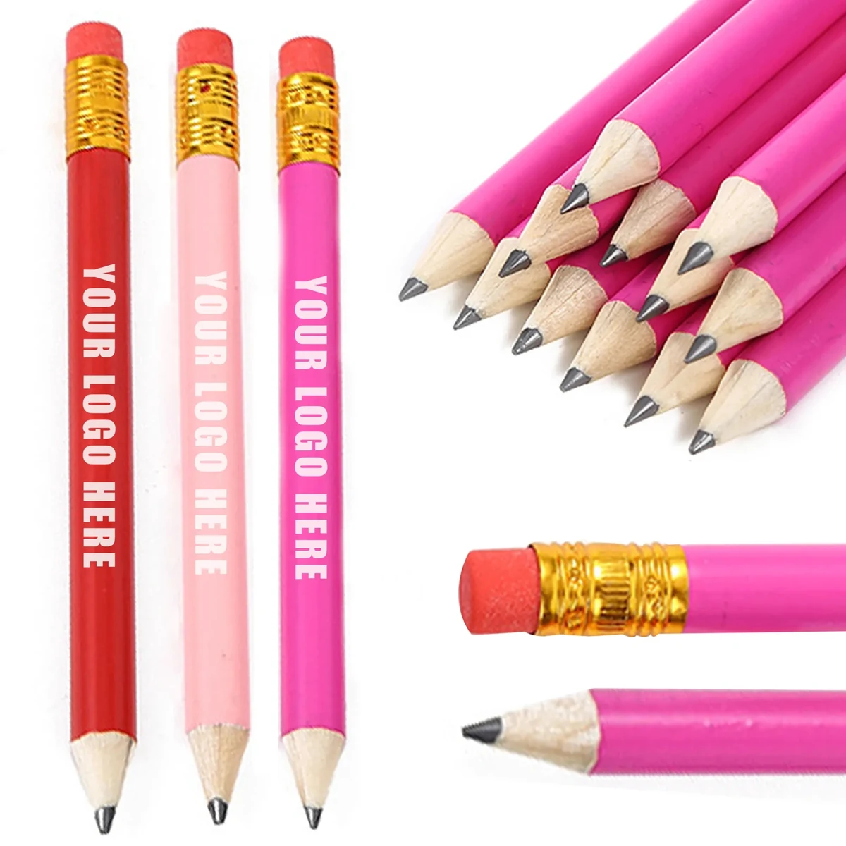 Golf Short Pencils With Eraser 1