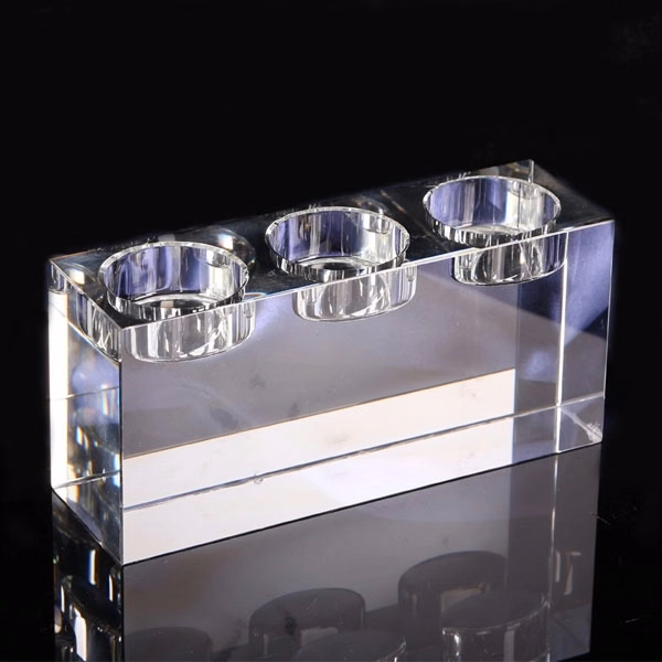 3 Holes Crystal Tealight Candle Holder