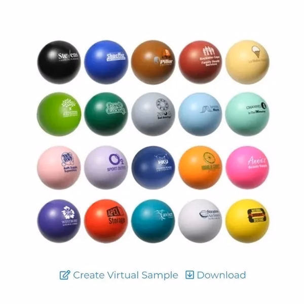 Custom 2.75 Inch Round Foam Stress Relief Ball — Full-Color Desktop Wellness Giveaway