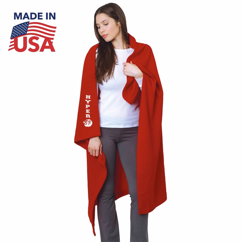 48″ X 60″ USA-Made Pre-Shrunk Stadium Fleece Blanket