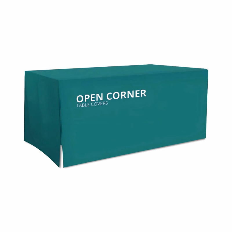 3 sided - Open Corner Table Covers - 8' x 2.5'
