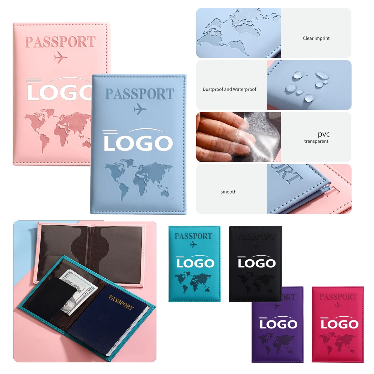 MOQ100 PU Passport Cover 1