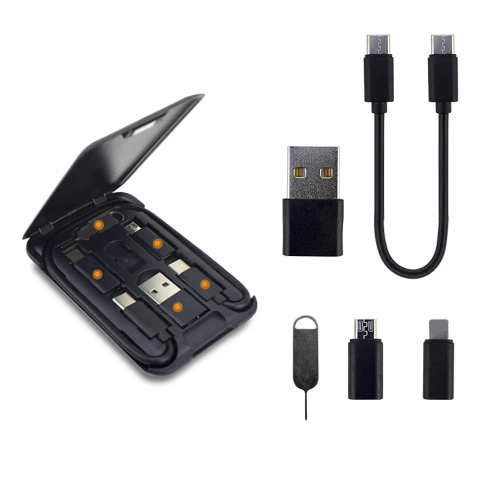 Multifunctional charging data cable business card holder storage box 1